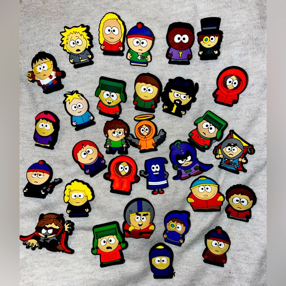 South Park croc charms 30 pieces ✨